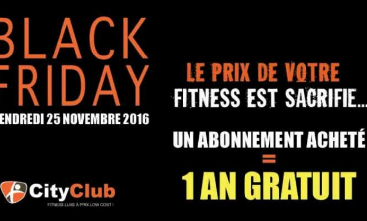 Black Friday: City Club offre un abonnement d'un an -