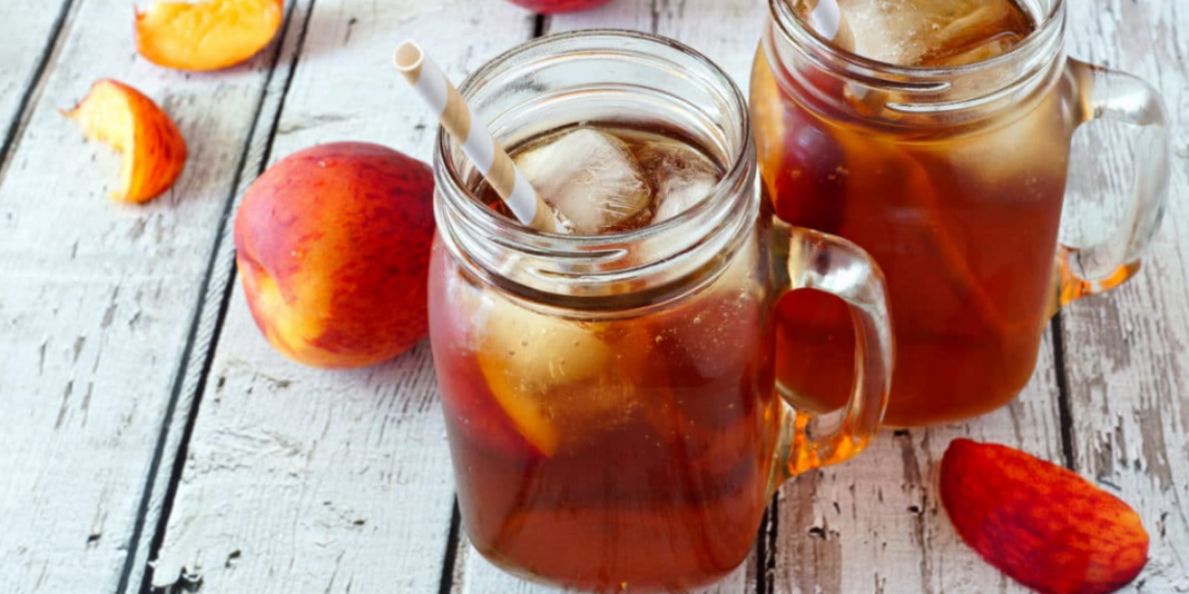 Th  glac   la p che Ice  tea  maison la recette  simple 